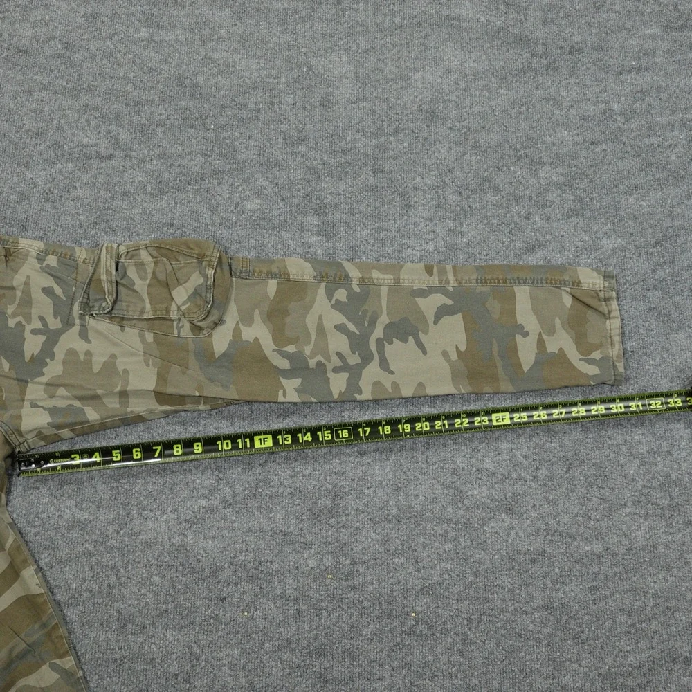 Wrangler Cargo Pants Men 32x32 Green Camo Regular Taper Stretch Tactical Utility